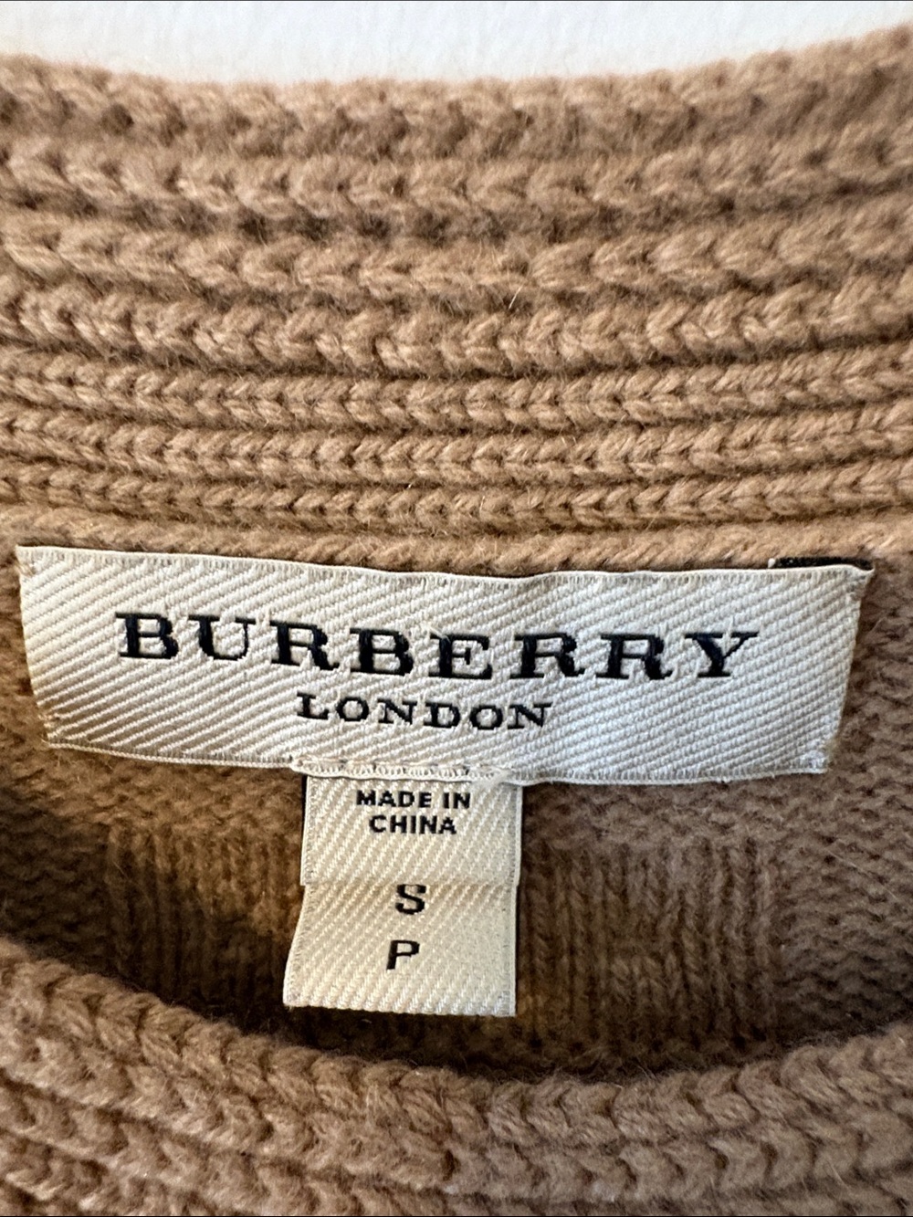 Read description-Burberry Women’s Beige Crewneck Knit Sweater - Picture 2 of 11